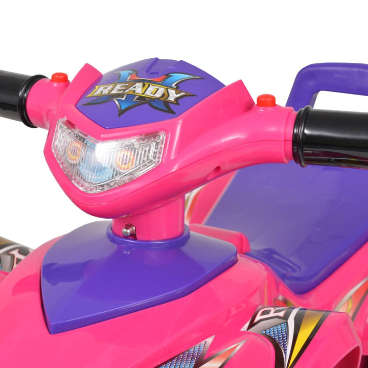 Atv De Plimbare Pentru Copii Cu Sunet Și Lumină Roz Și Violet