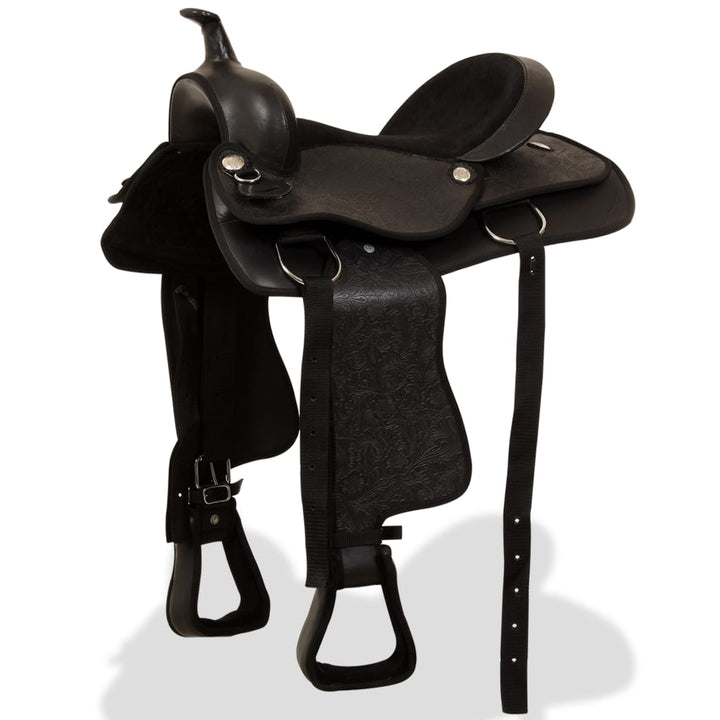 Șa Western, Căpăstru & Pieptar, Piele Naturală, 15&quot;,