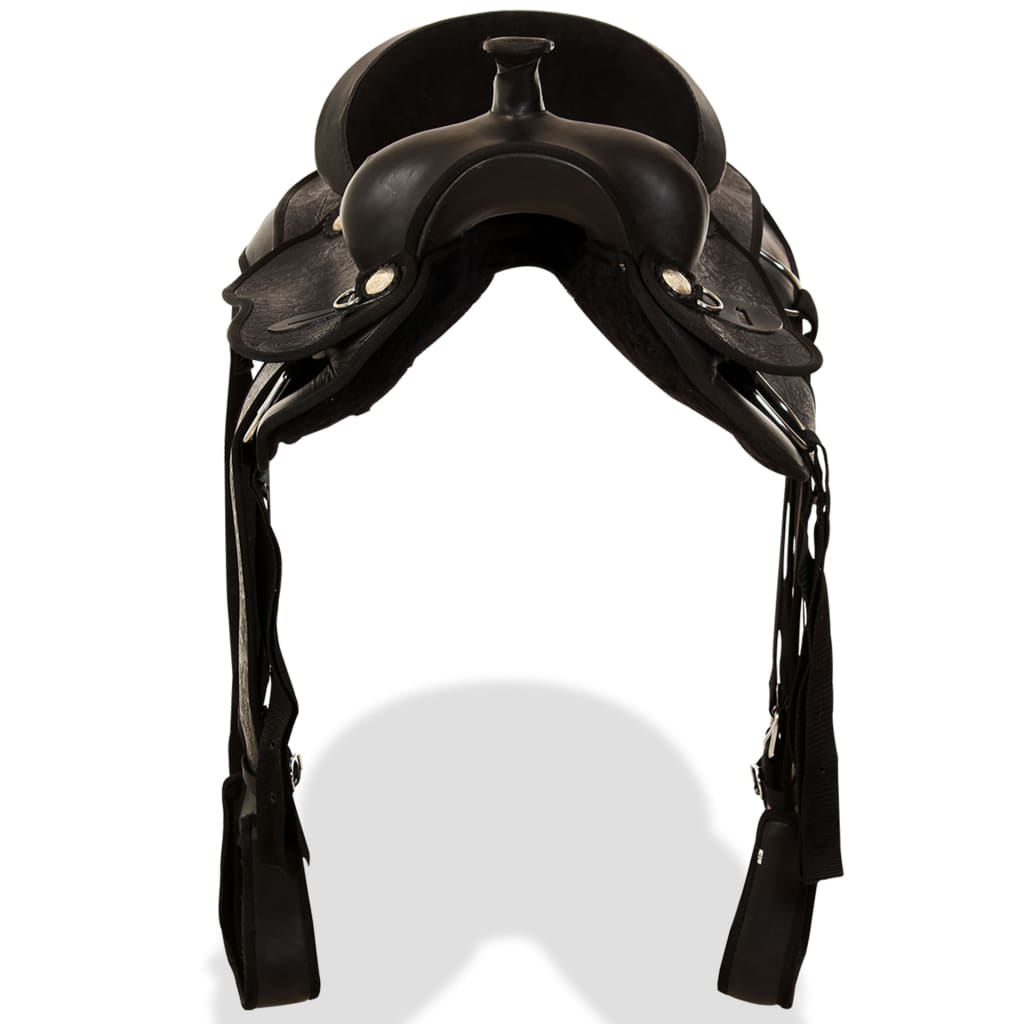 Șa Western, Căpăstru & Pieptar, Piele Naturală, 15&quot;,