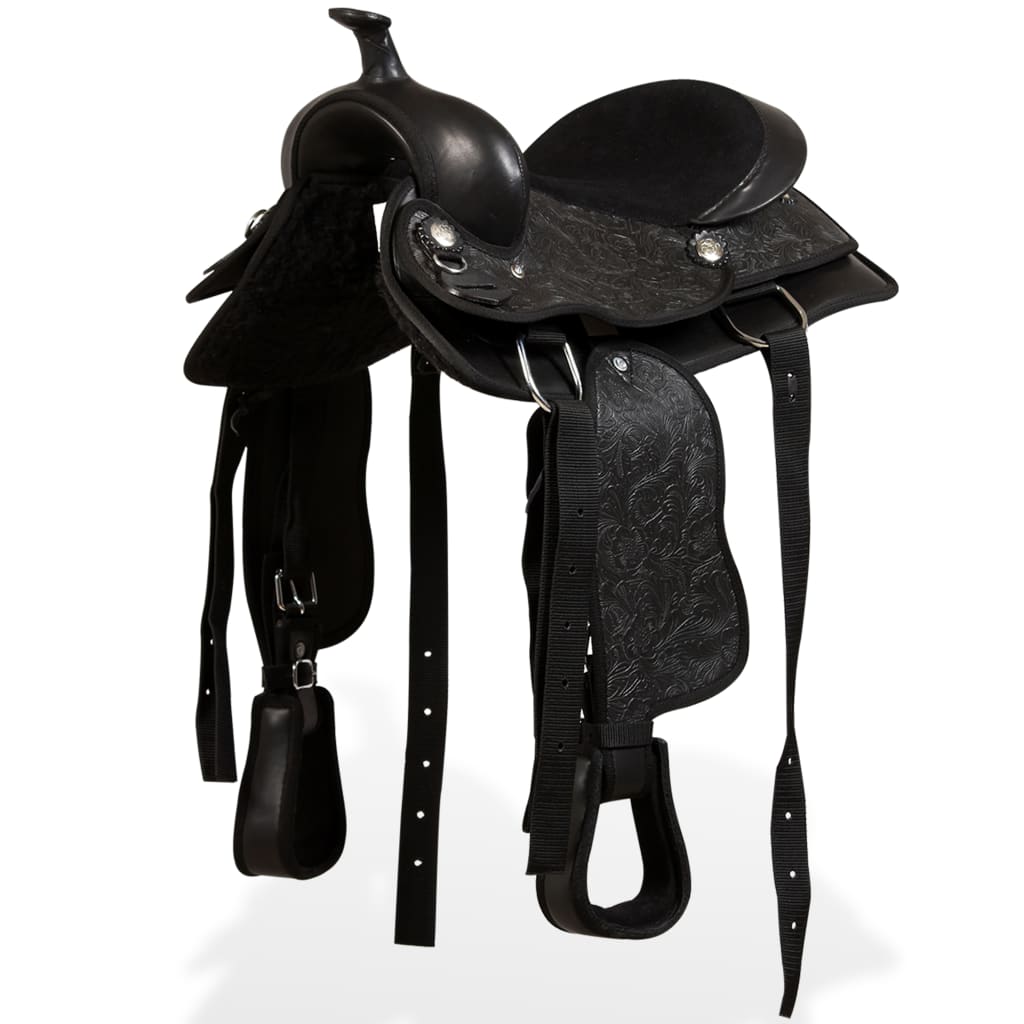 Șa Western, Căpăstru & Pieptar, Piele Naturală, 15&quot;,