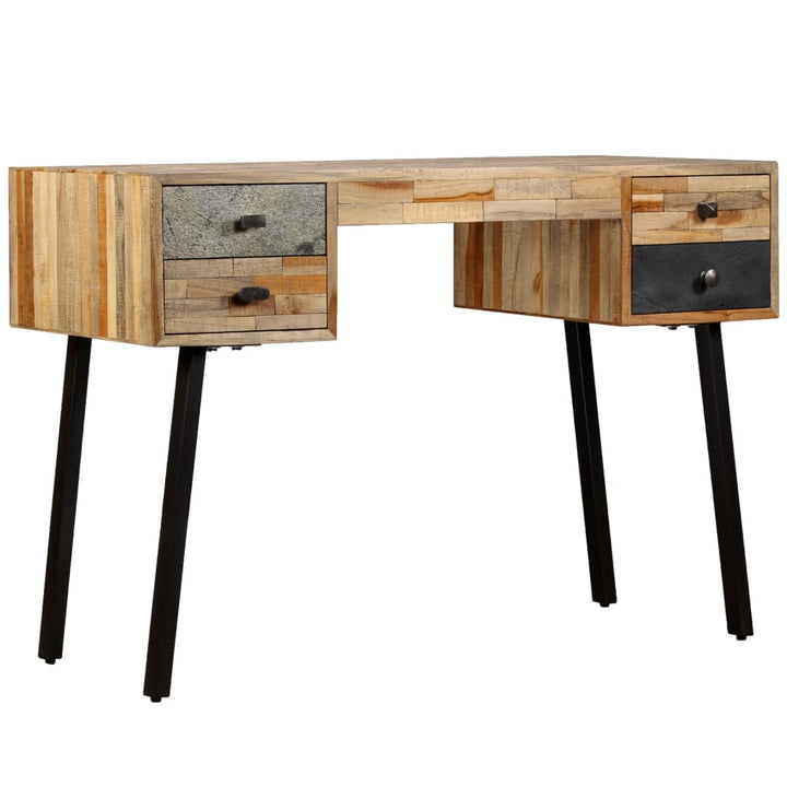 Birou Lemn Masiv De Tec Reciclat 110X50X76 Cm