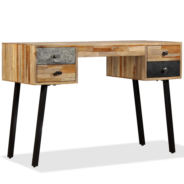 Birou Lemn Masiv De Tec Reciclat 110X50X76 Cm