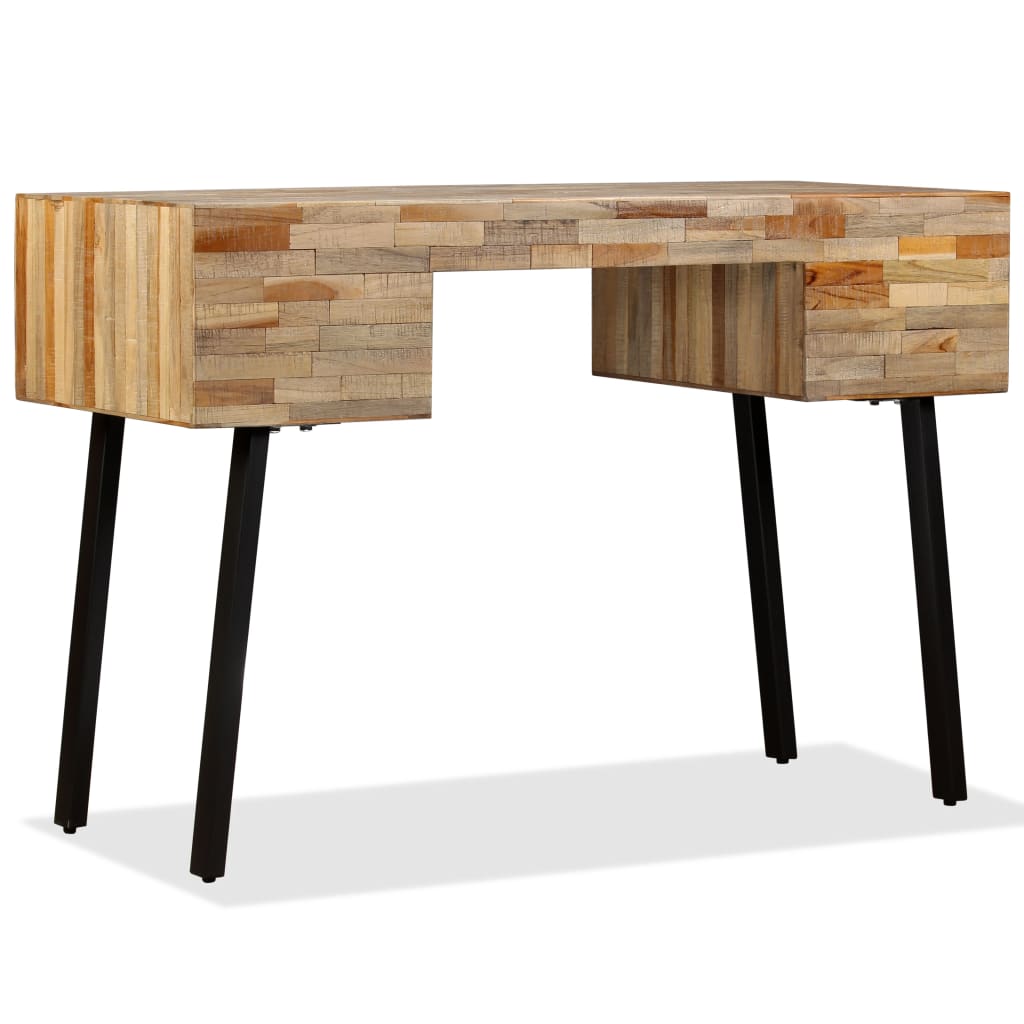 Birou Lemn Masiv De Tec Reciclat 110X50X76 Cm