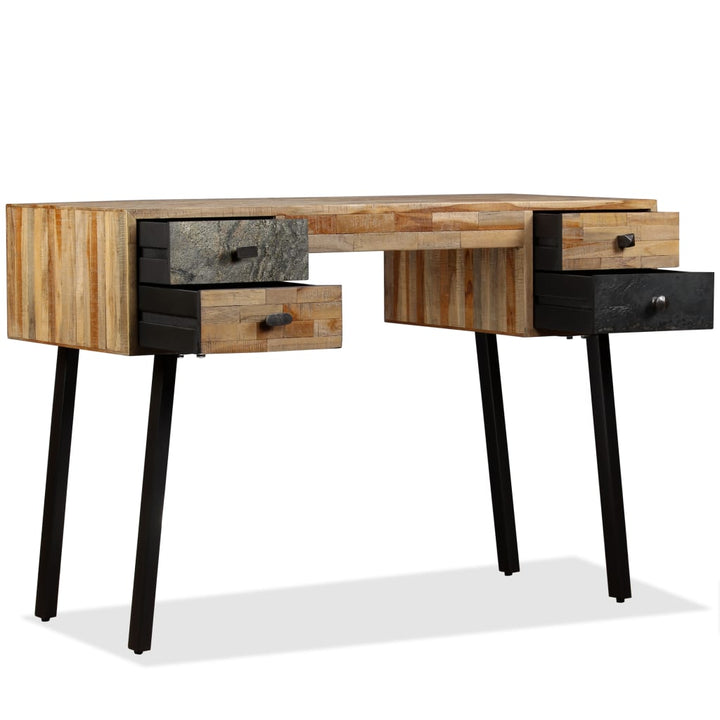 Birou Lemn Masiv De Tec Reciclat 110X50X76 Cm