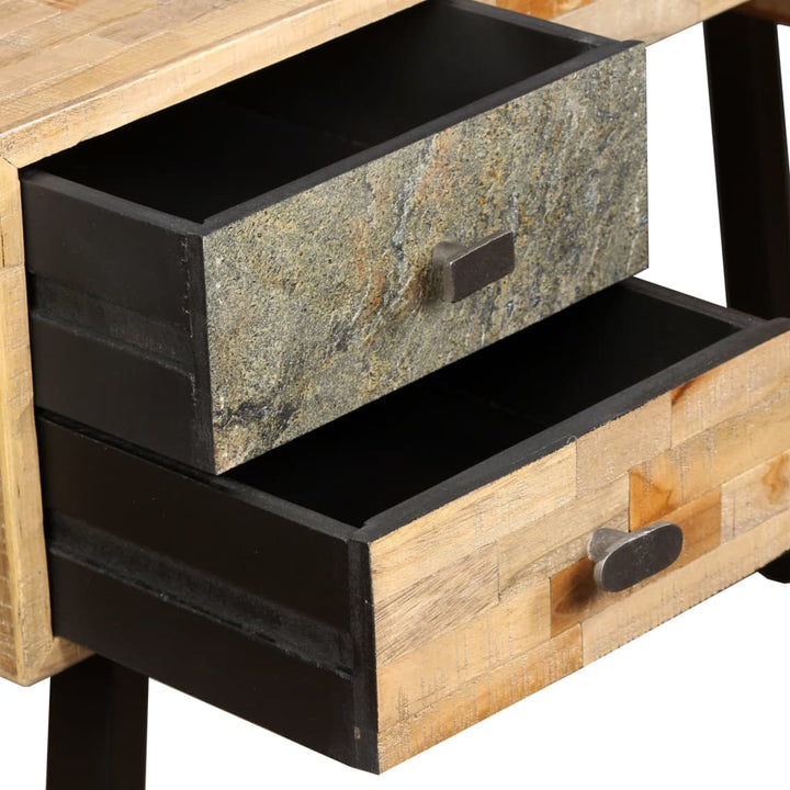 Birou Lemn Masiv De Tec Reciclat 110X50X76 Cm