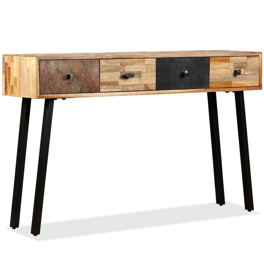 Masă Consolă Lemn Masiv De Tec Reciclat 120X30X76 Cm