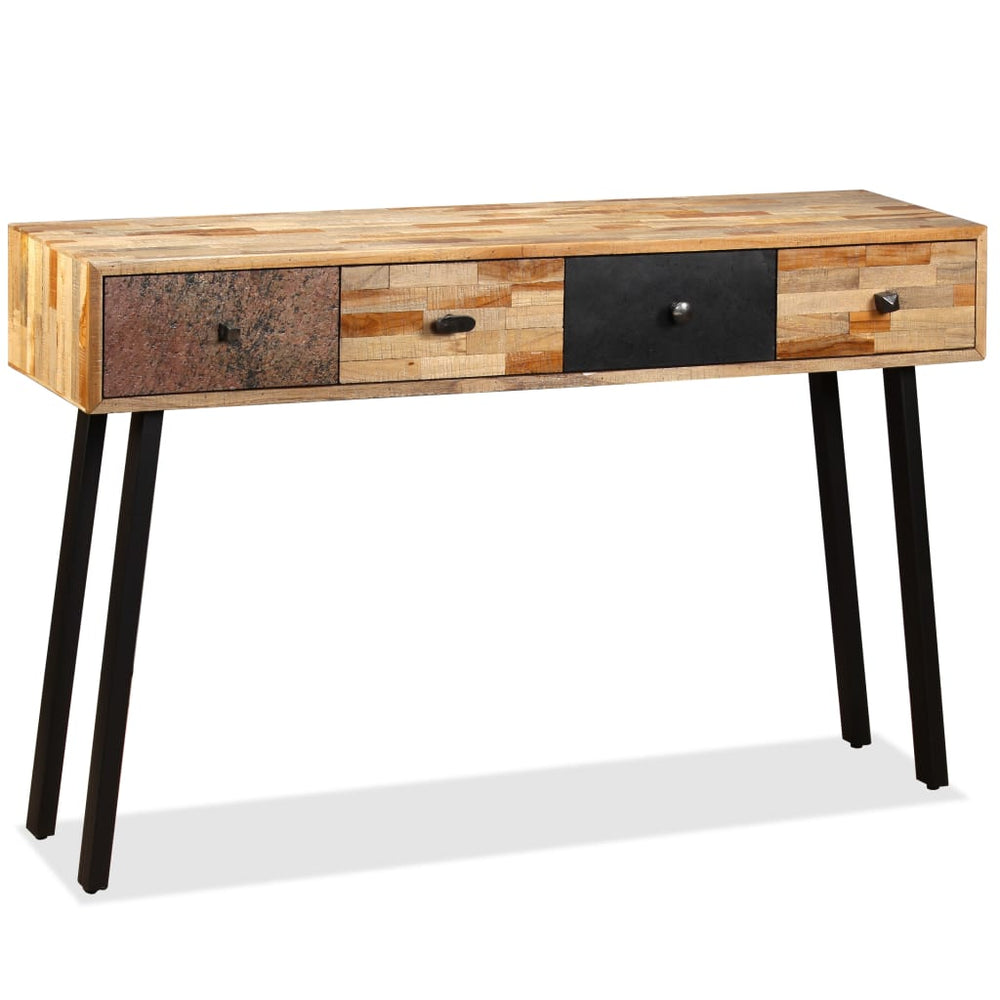Masă Consolă Lemn Masiv De Tec Reciclat 120X30X76 Cm