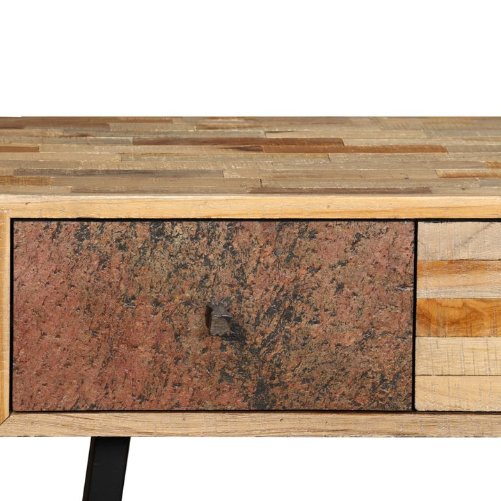 Masă Consolă Lemn Masiv De Tec Reciclat 120X30X76 Cm