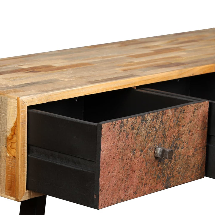 Masă Consolă Lemn Masiv De Tec Reciclat 120X30X76 Cm