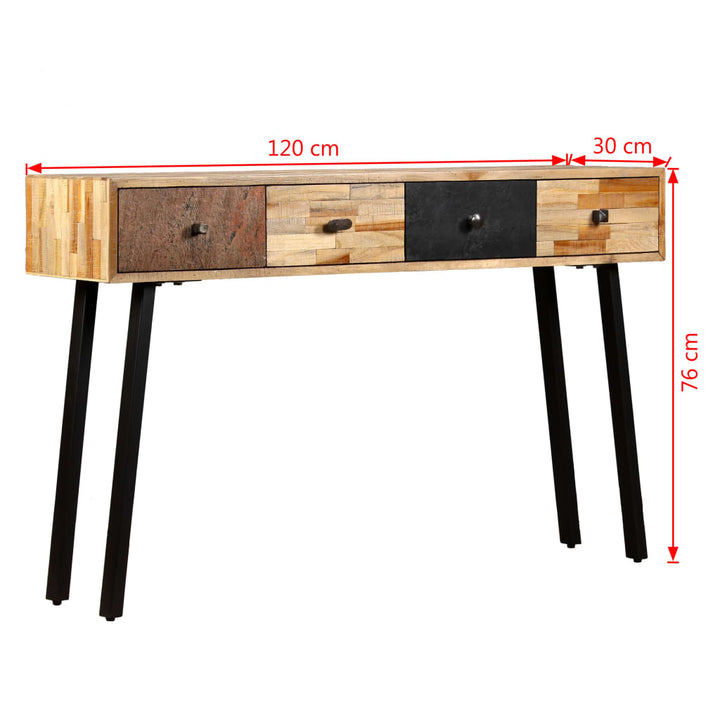 Masă Consolă Lemn Masiv De Tec Reciclat 120X30X76 Cm