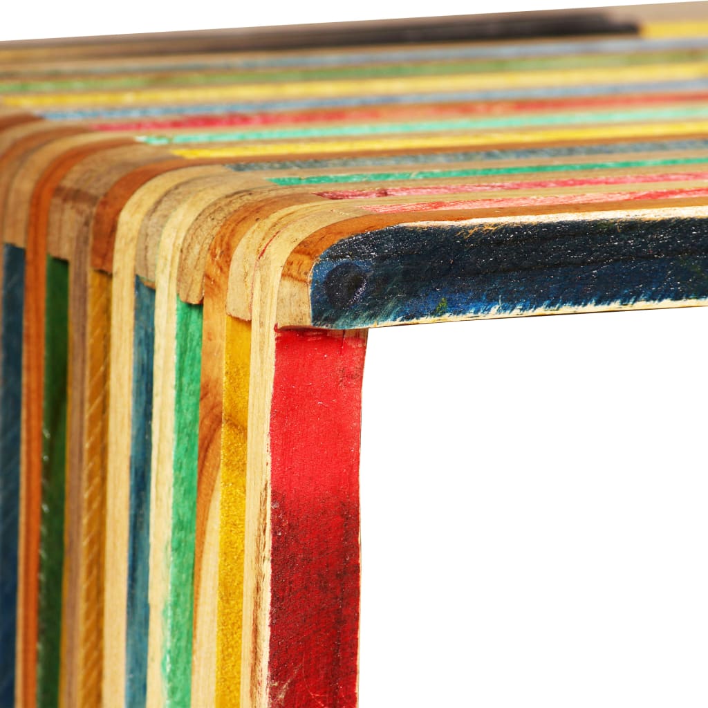 Set Rafturi De Perete 3 Buc. Tec Masiv Reciclat Multicolor