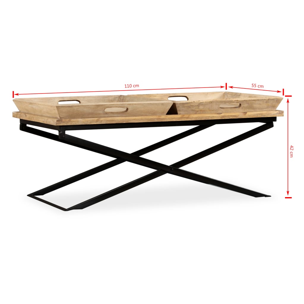 Măsuță De Cafea Lemn Masiv De Mango 110X55X42 Cm