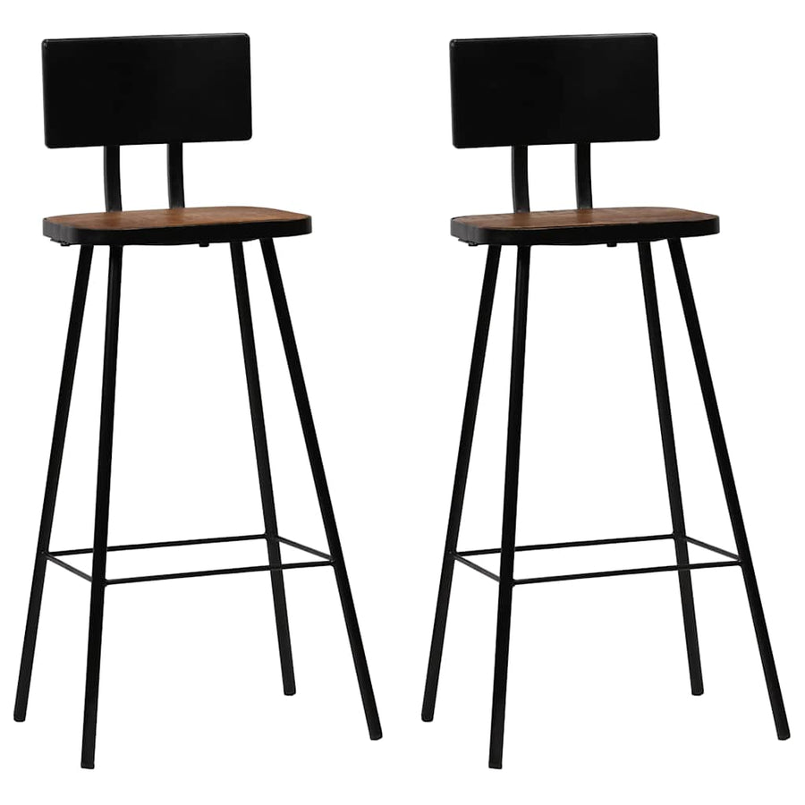 Scaune De Bar, 2 Buc., Lemn Masiv Reciclat