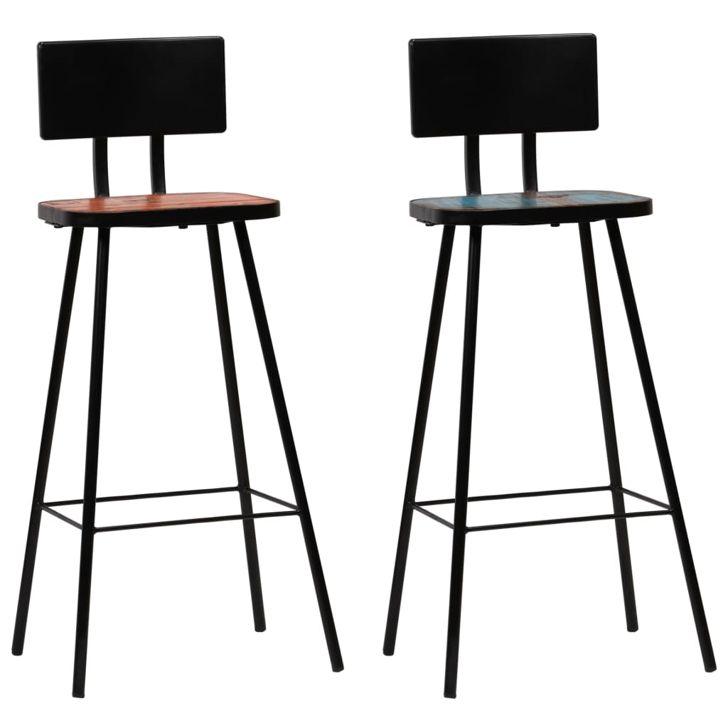 Scaune De Bar, 4 Buc., Lemn Masiv Reciclat