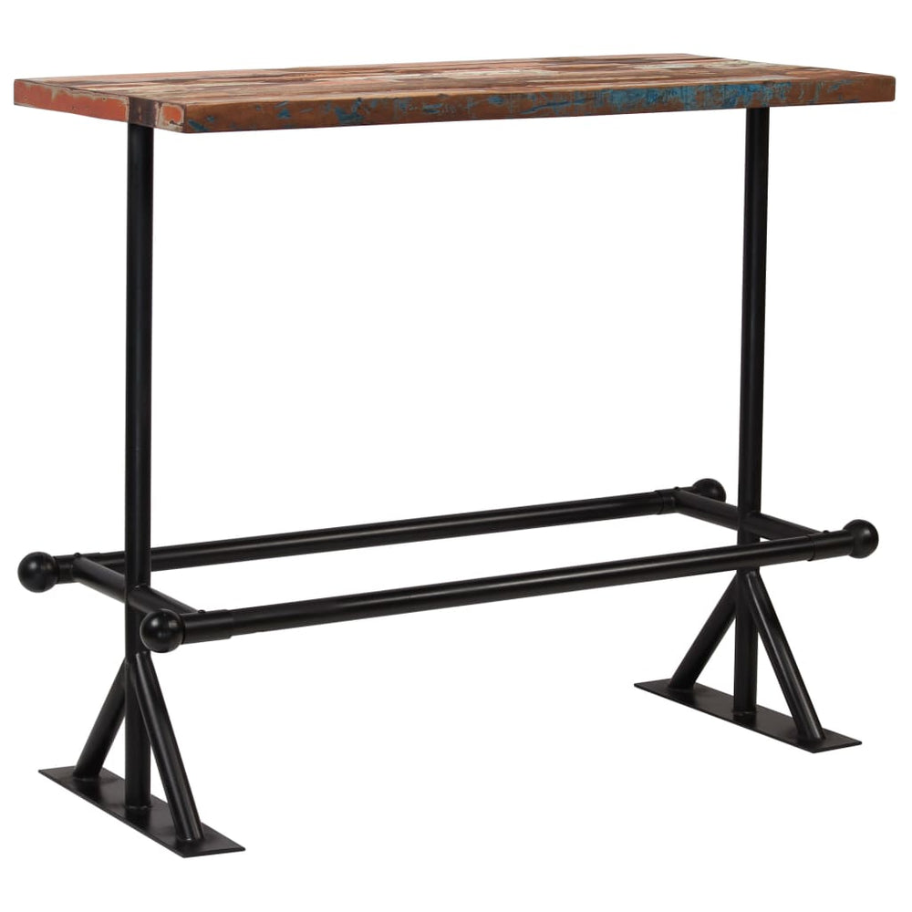 Set Mobilier De Bar, 5 Piese, Multicolor, Lemn Masiv Reciclat