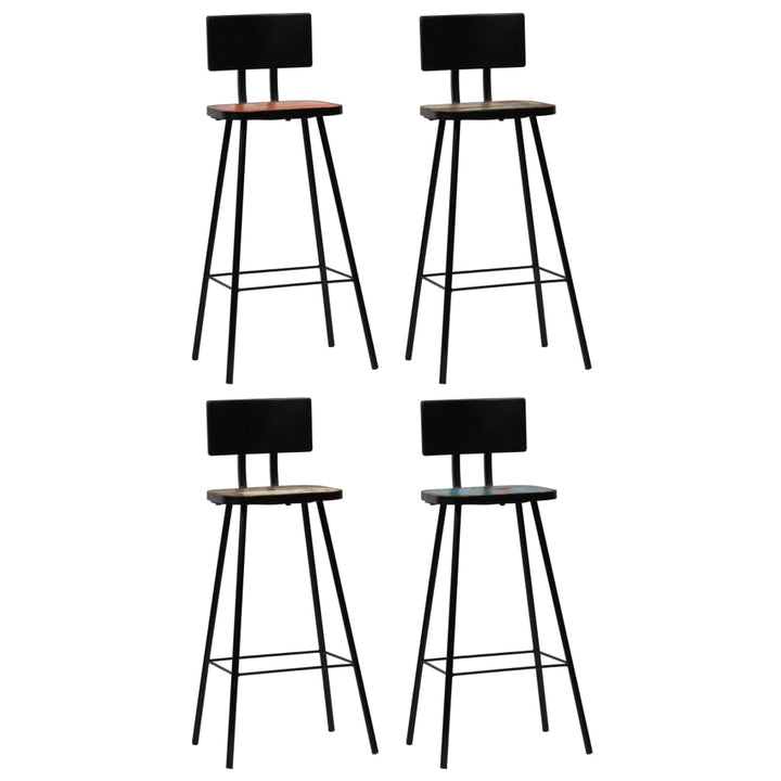Set Mobilier De Bar, 5 Piese, Multicolor, Lemn Masiv Reciclat