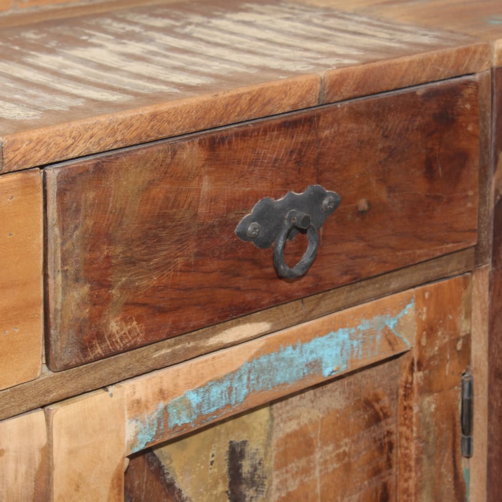 Servantă Cu Rafturi, 120X35X200 Cm, Lemn Masiv Reciclat