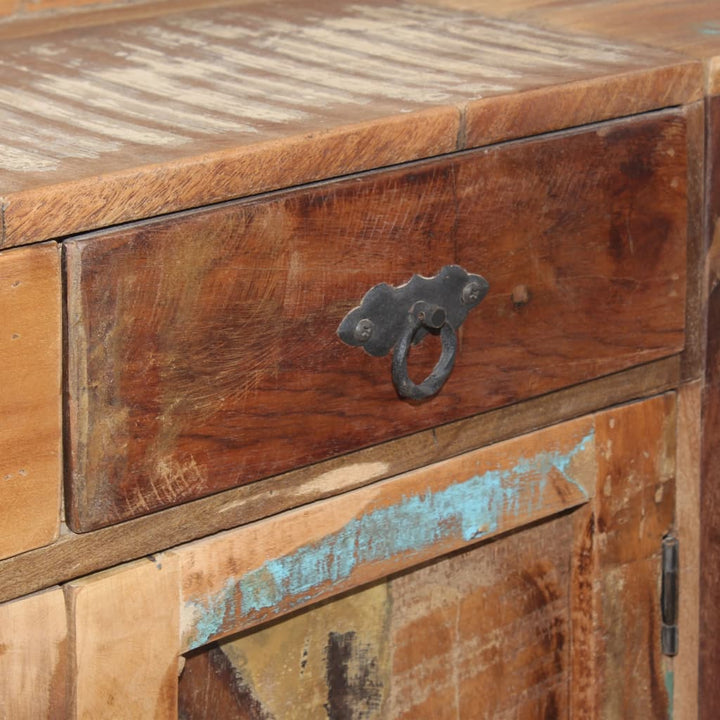 Servantă Cu Rafturi, 120X35X200 Cm, Lemn Masiv Reciclat