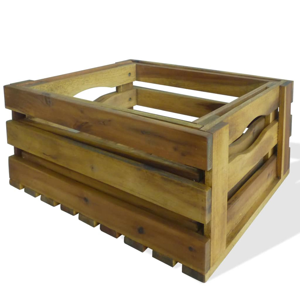 Set Lăzi De Mere 2 Buc. Lemn Masiv De Salcâm