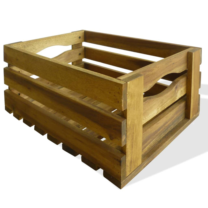Set Lăzi De Mere 2 Buc. Lemn Masiv De Salcâm