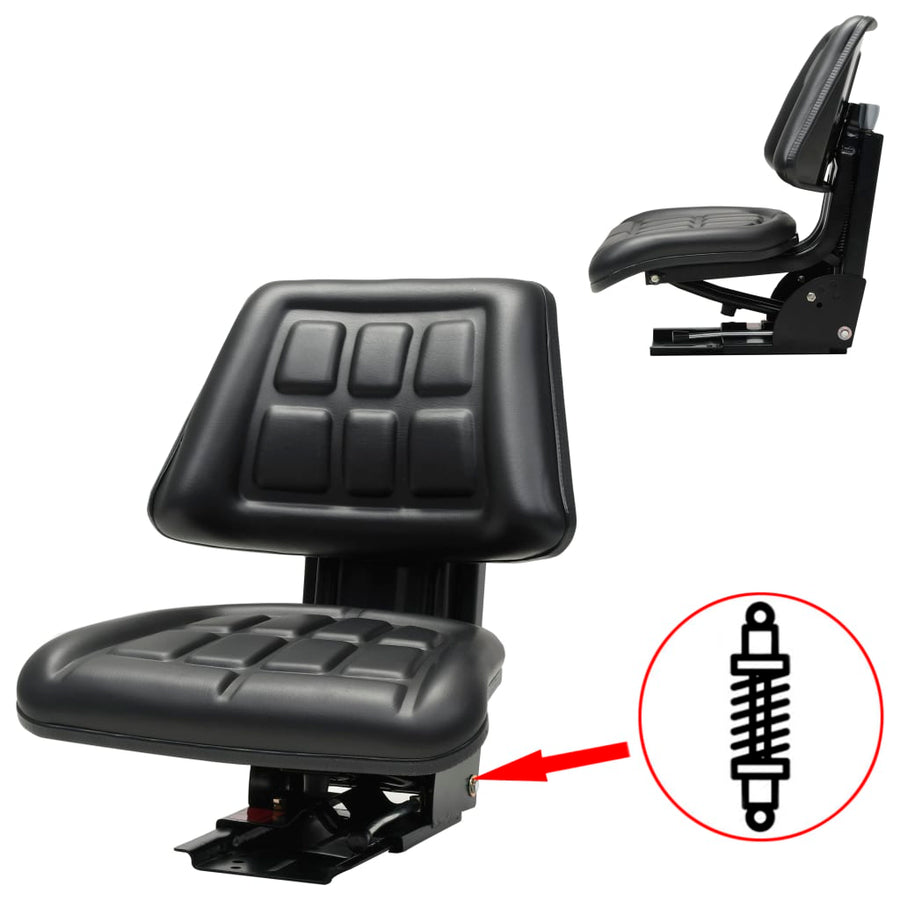 Scaun De Tractor Cu Suspensie Negru