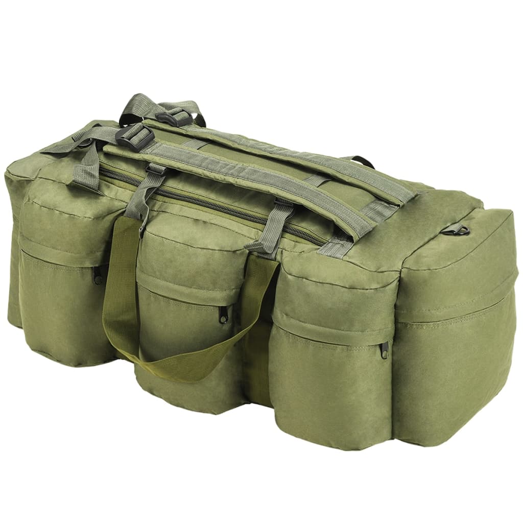 Geantă 3-În-1 În Stil Militar, 90 L, Verde Măsliniu