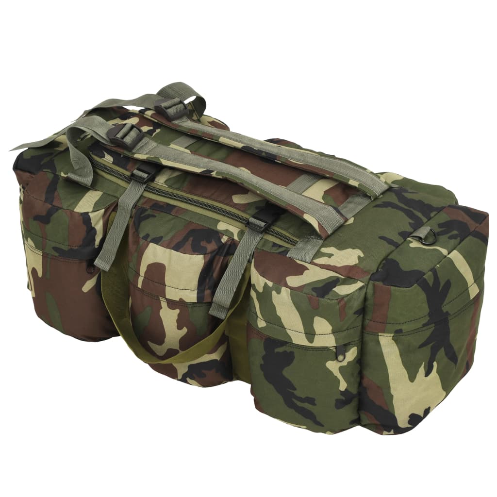 Geantă 3-În-1 În Stil Militar, 90 L, Verde Măsliniu