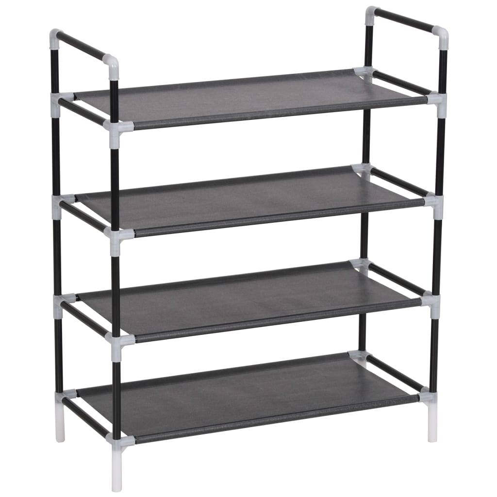 Raft Încălțăminte Cu 4 Rafturi, Metal Și Textil Nețesut,