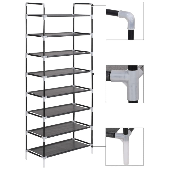 Raft Încălțăminte Cu 4 Rafturi, Metal Și Textil Nețesut,