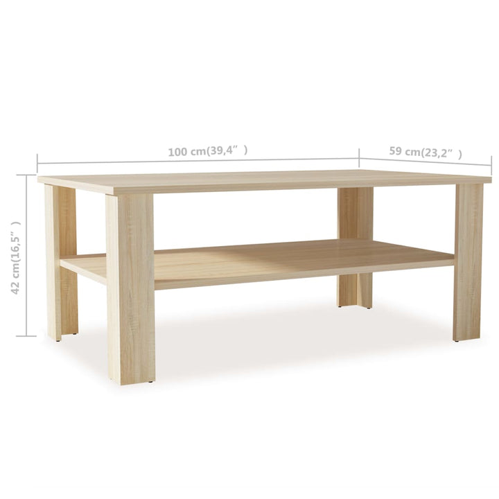 Măsuță De Cafea Din Pal, 100 X 59 X 42 Cm, Culoarea Ului