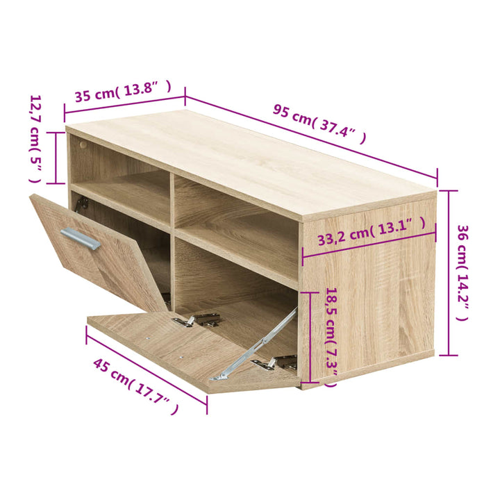 Comodă Tv, Pal, 95 X 35 X 36 Cm, Culoarea Ului