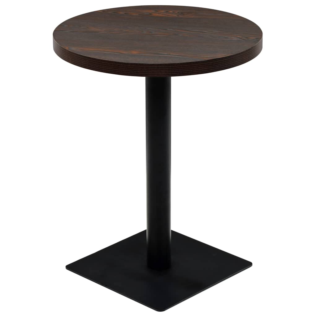 Masă Bistro, Mdf Și Oțel, Rotundă, 60X75 Cm,