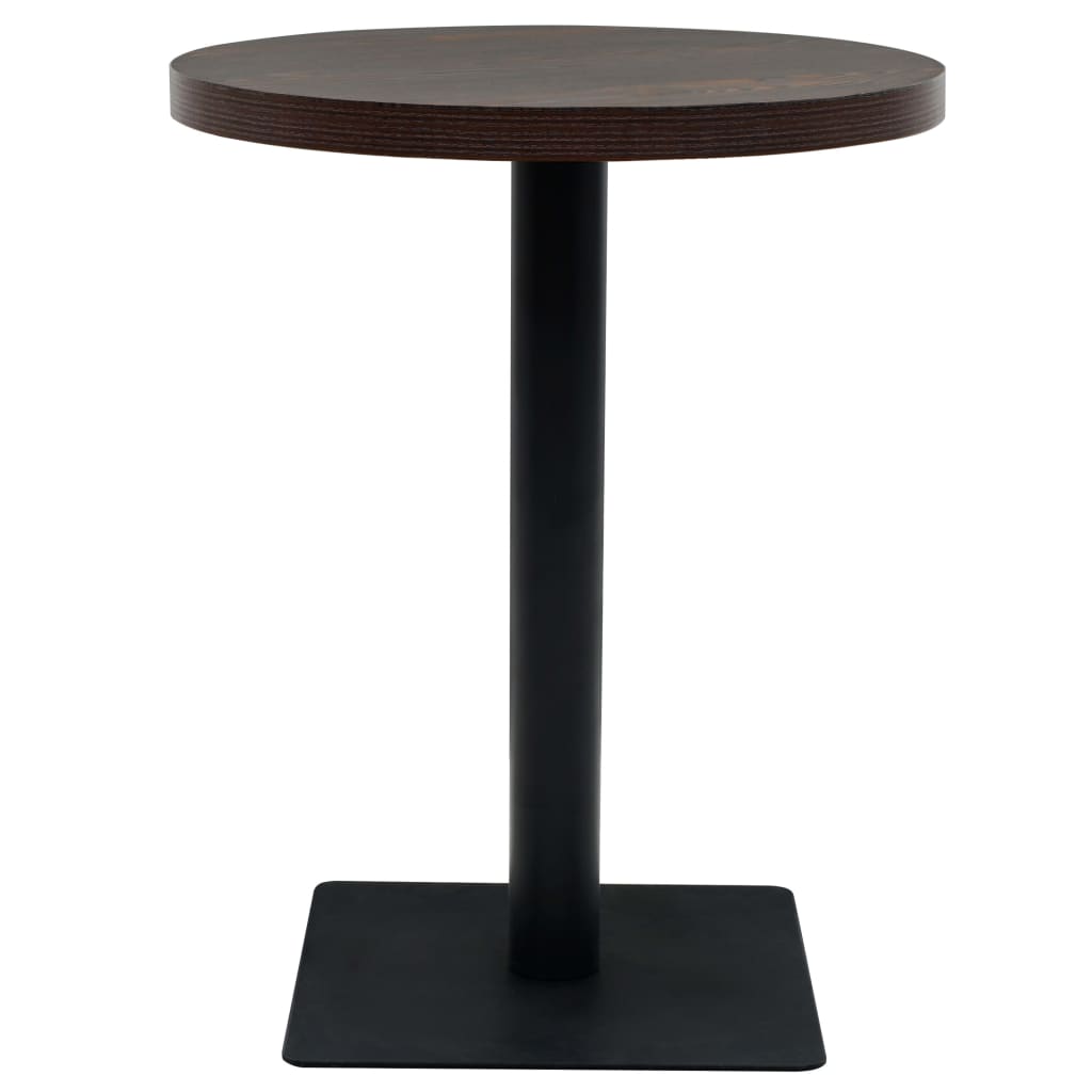 Masă Bistro, Mdf Și Oțel, Rotundă, 60X75 Cm,
