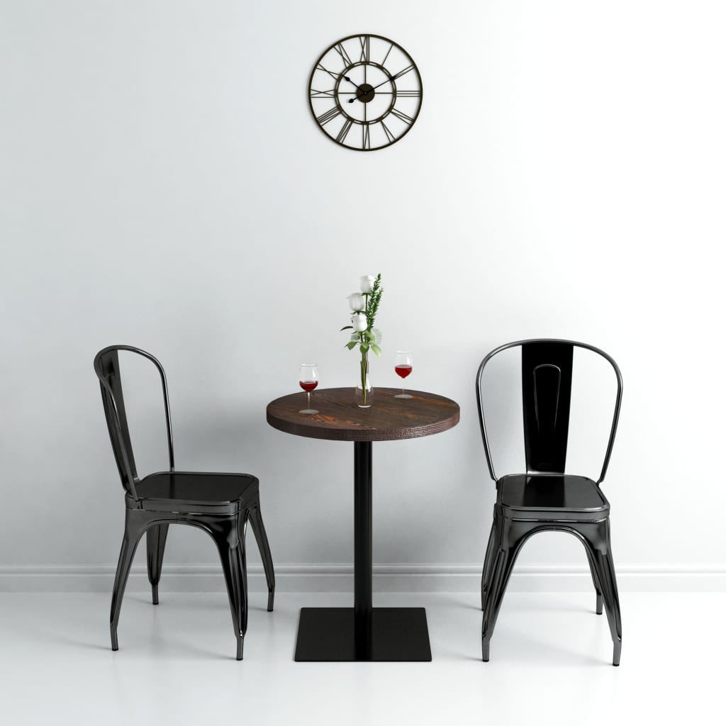 Masă Bistro, Mdf Și Oțel, Rotundă, 60X75 Cm,