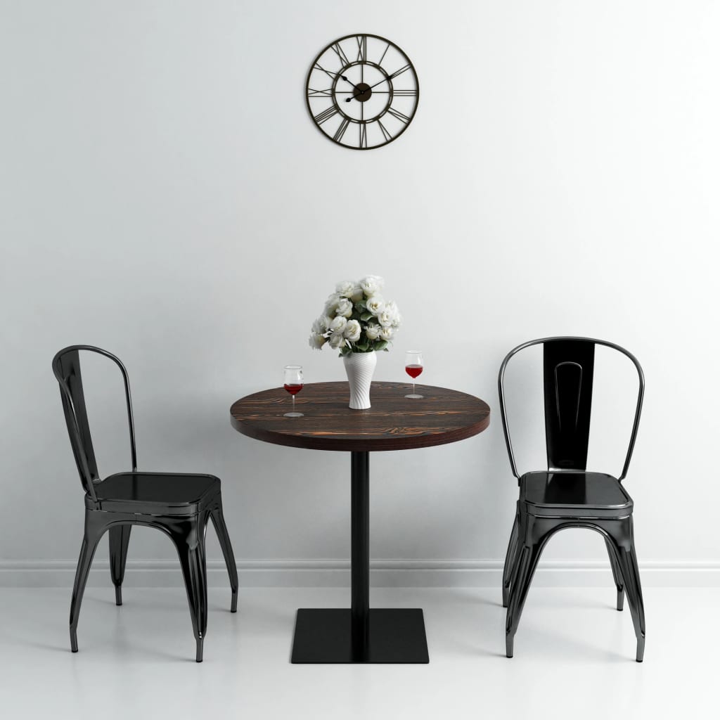 Masă Bistro, Mdf Și Oțel, Rotundă, 60X75 Cm,