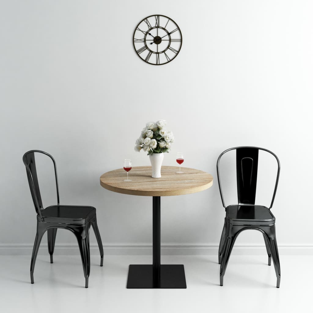 Masă Bistro, Mdf Și Oțel, Rotundă, 60X75 Cm,