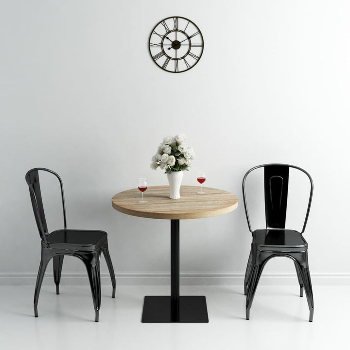 Masă Bistro, Mdf Și Oțel, Rotundă, 60X75 Cm,