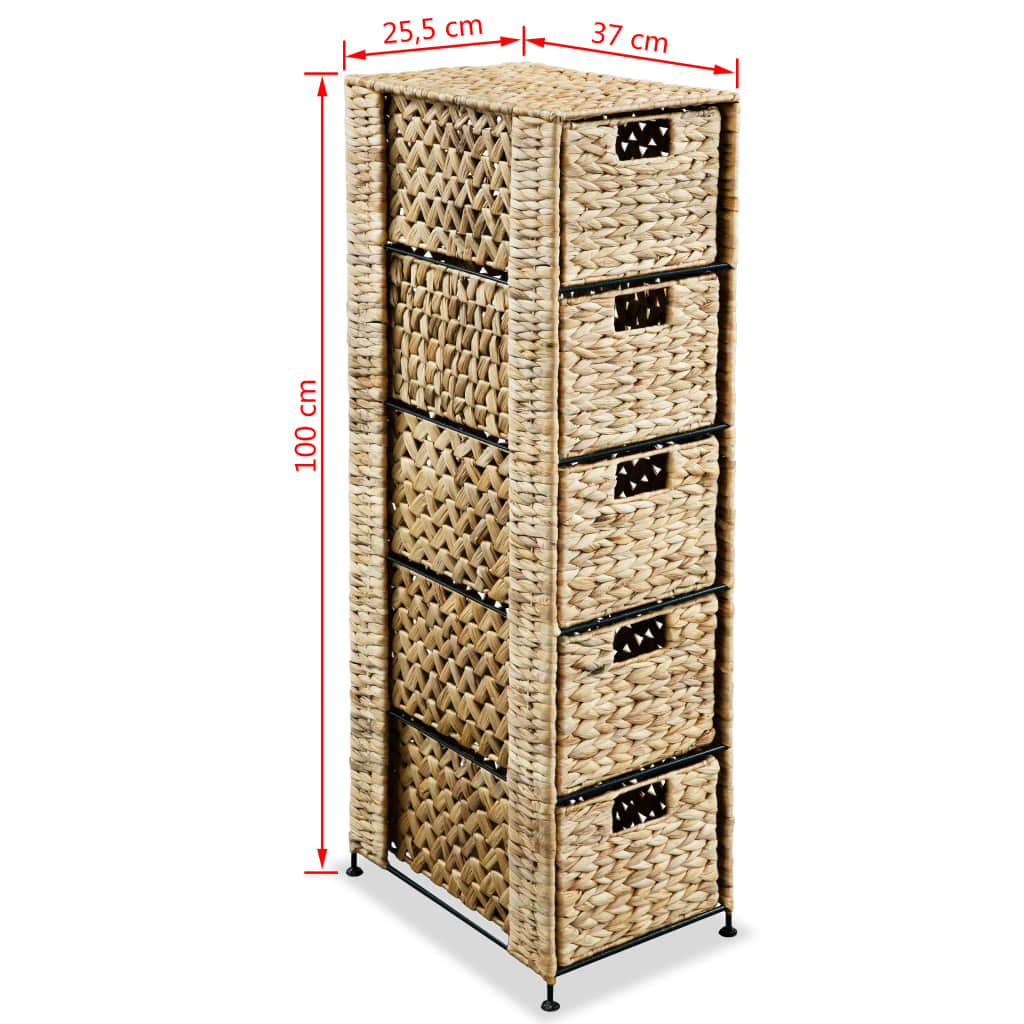 Unitate De Depozitare Cu 5 Coșuri 25,5X37X100 Cm Zambilă De Apă