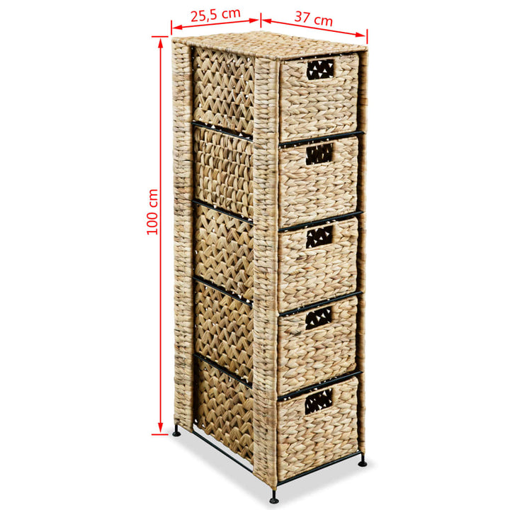 Unitate De Depozitare Cu 5 Coșuri 25,5X37X100 Cm Zambilă De Apă