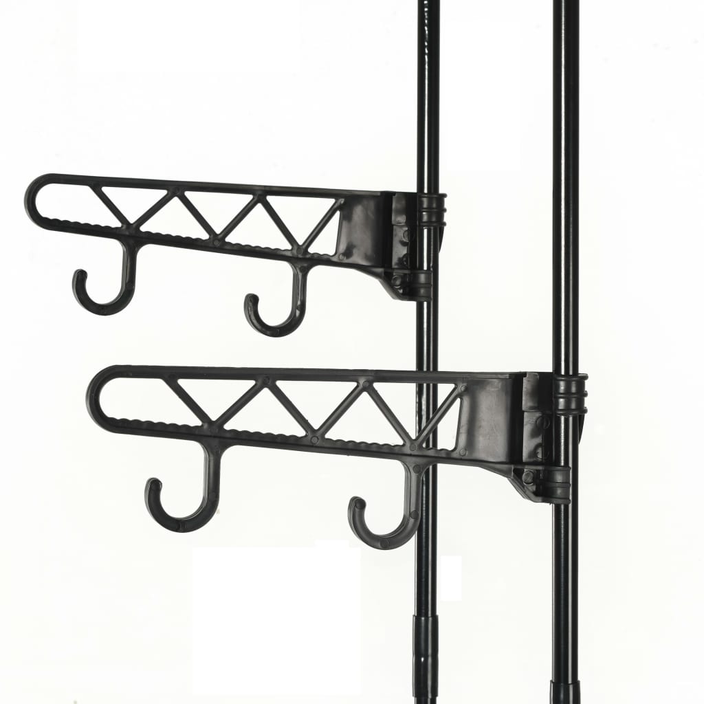 Cuier Haine, Oțel Și Textil Nețesut, 55X28,5X175 Cm Negru