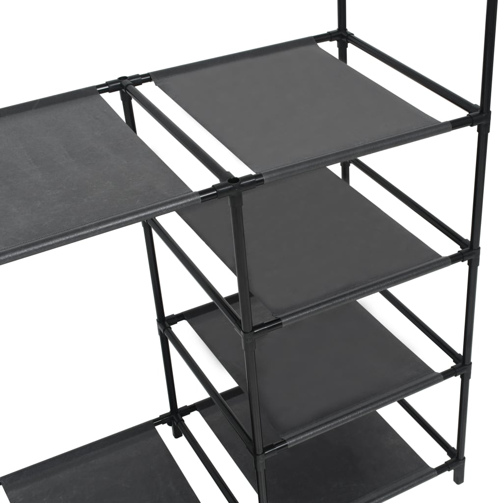 Cuier Haine, Negru, 87 X 44 X 158 Cm, Oțel Și Material Nețesut