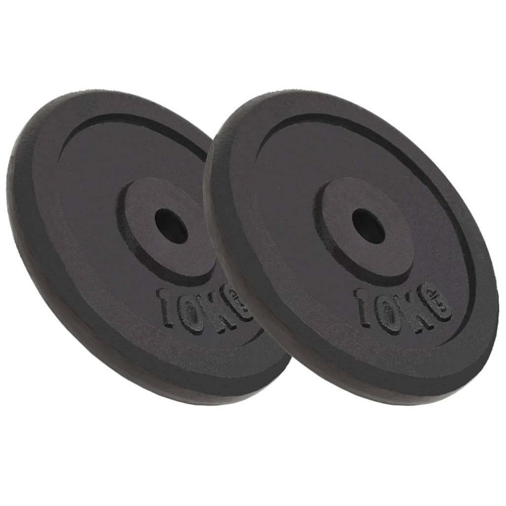 Plăci De Greutate, 4 Buc., 2X10 Kg+2X5 Kg, Fontă