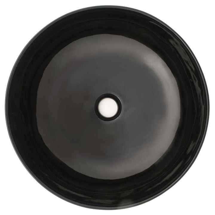 Chiuvetă Din Ceramică, Rotundă, 41,5 X 13,5 Cm, Negru
