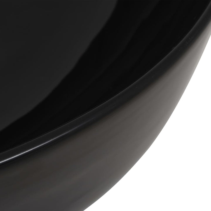 Chiuvetă Din Ceramică, Rotundă, 41,5 X 13,5 Cm, Negru
