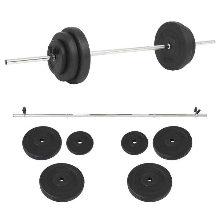 Set Halteră Ondulată Cu Greutăți, 90 Kg
