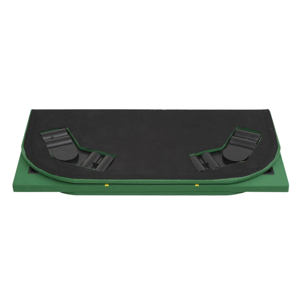 Blat Masă Poker 8 Jucători, Pliabil În 4, Dreptunghiular, Verde