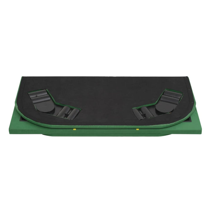 Blat Masă Poker 8 Jucători, Pliabil În 4, Dreptunghiular, Verde