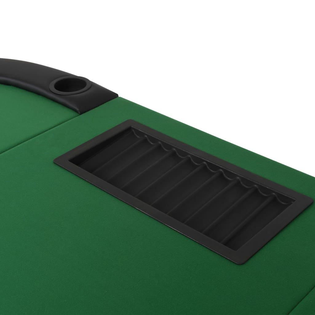 Masă De Poker Pliabilă În 3, Pentru 9 Jucători, Oval, Verde