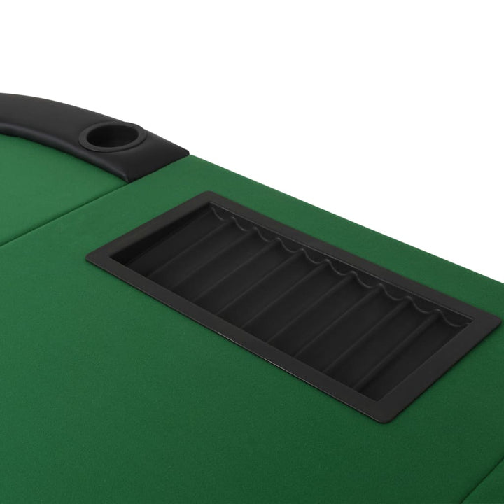 Masă De Poker Pliabilă În 3, Pentru 9 Jucători, Oval, Verde