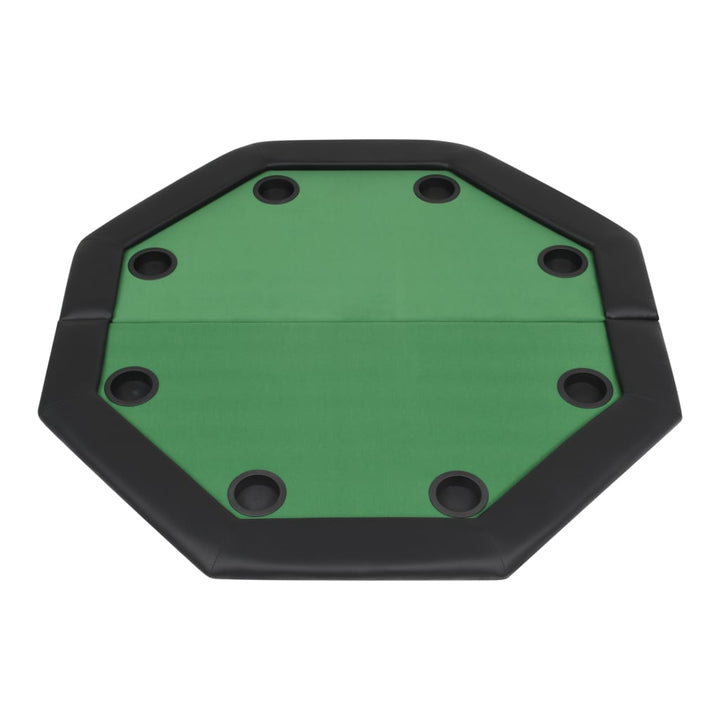 Masă Poker Pliabilă În Două Părți, 8 Jucători, Octogonal, Verde